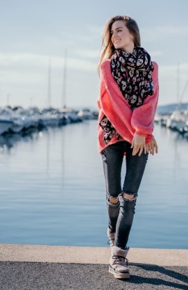 Foulard LITTLE SKULL noir