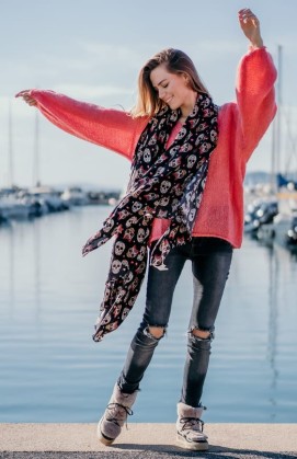Foulard LITTLE SKULL noir