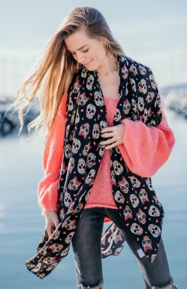 Foulard LITTLE SKULL noir