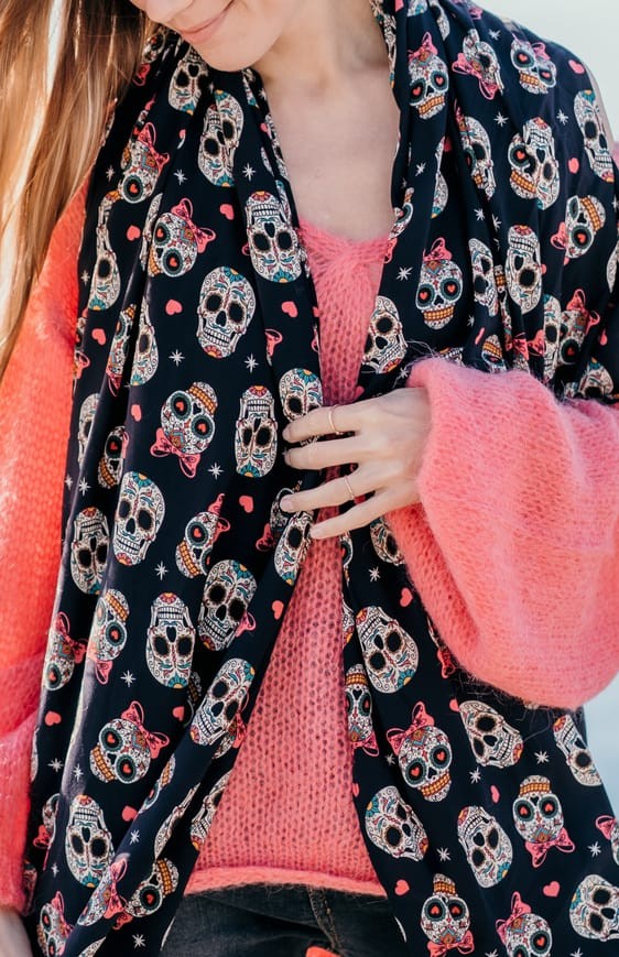 Foulard LITTLE SKULL noir