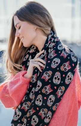 Foulard LITTLE SKULL noir