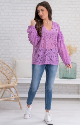 Lilac LUDIVINE blouse