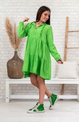 Green PACHIRA short dress