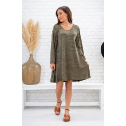 Robe TENNESSEE courte kaki Chantal B