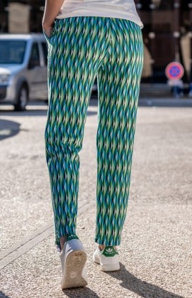 Pantalon HARVEY vert/bleu Banditas