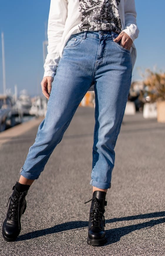 Jogg star bleu jean - Au Château De Sable Boutique en ligne pour femme