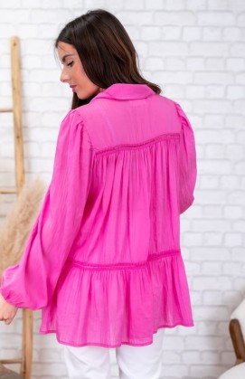 Chemise ESMA fuchsia Banditas