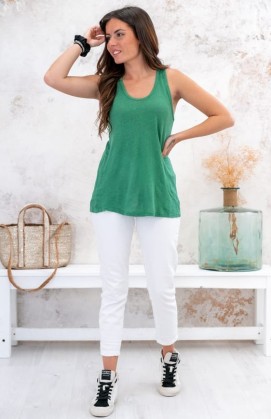 Bottle green NAPOLI tank top