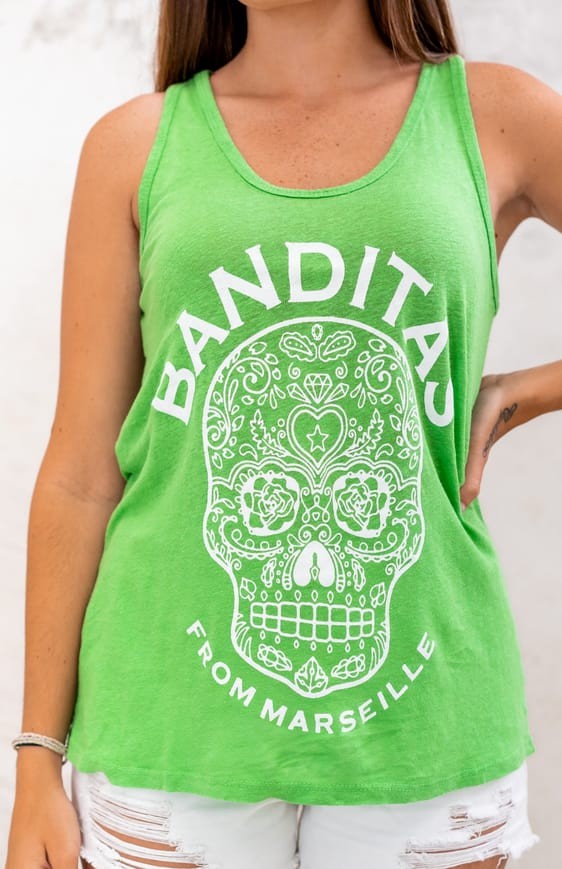 Débardeur MEXICO vert Banditas