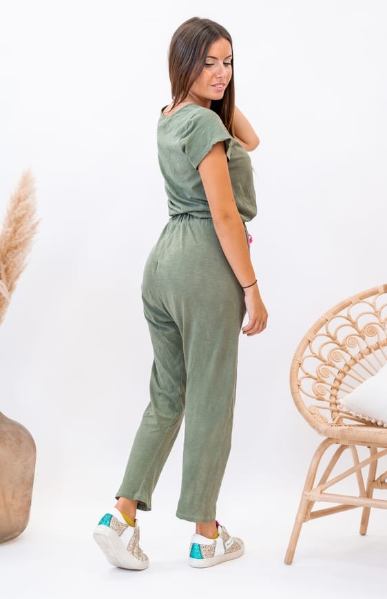 Combi pant PAM manches courtes kaki Banditas