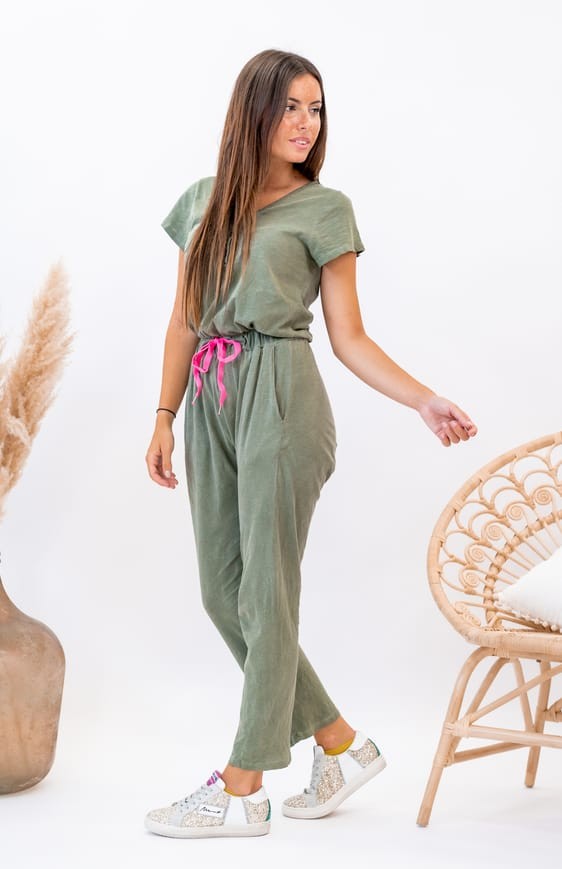 Combi pant PAM manches courtes kaki Banditas