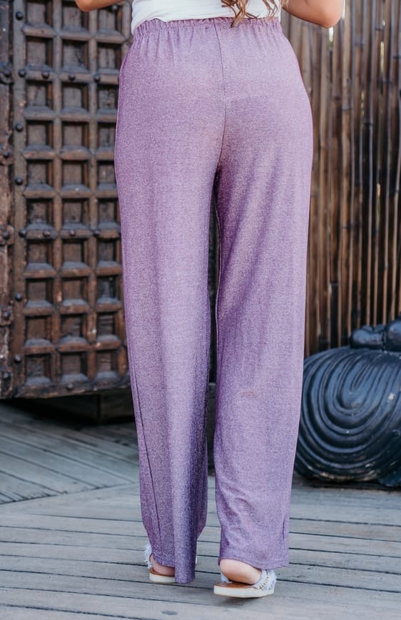 Pantalon IZOU violet irisé