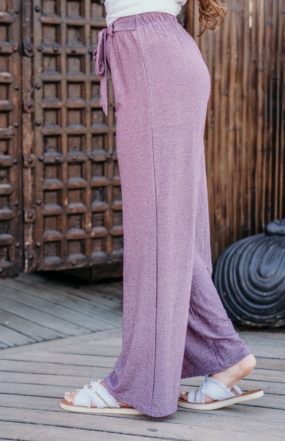 Pantalon IZOU violet irisé