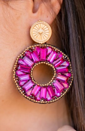 Boucles d'oreilles PRYSKA fuchsia