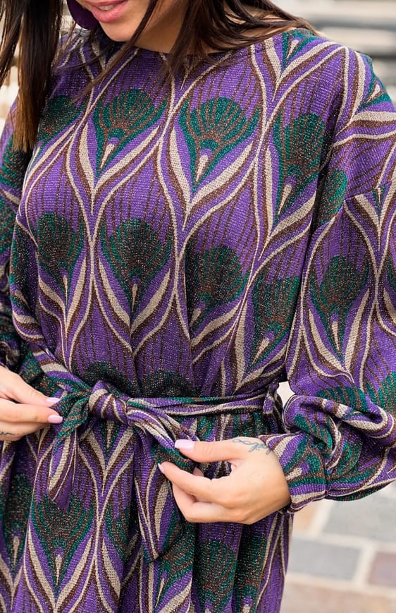 Robe ISABELLE courte violette