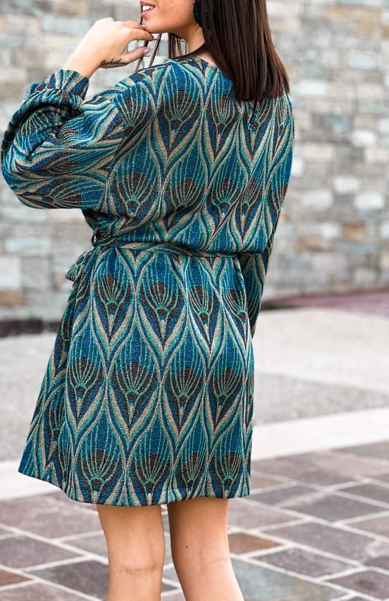 Robe ISABELLE courte bleue
