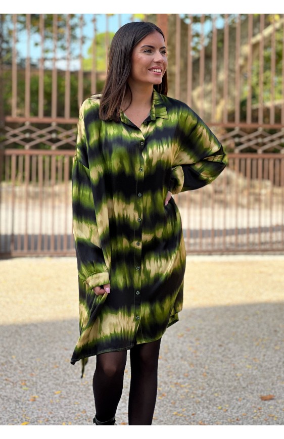 Robe DELFINA courte verte