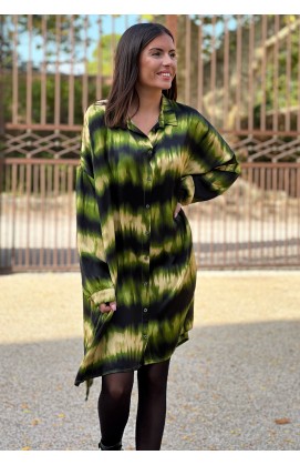 Green DELFINA short dress