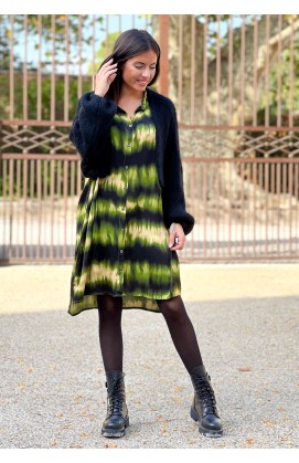 Robe DELFINA courte verte