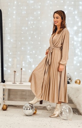 Robe MARIAH longue beige