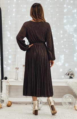 Robe MARIAH longue bronze