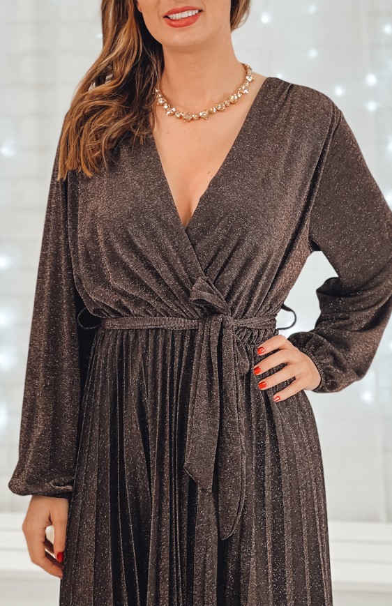 Robe MARIAH longue bronze