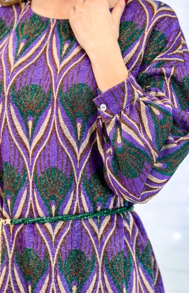Robe ISABELLE courte violette
