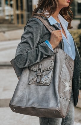Sac CHIARA gris vintage