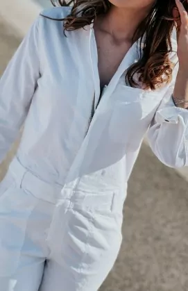 Combinaison pantalon GWENAEL blanche