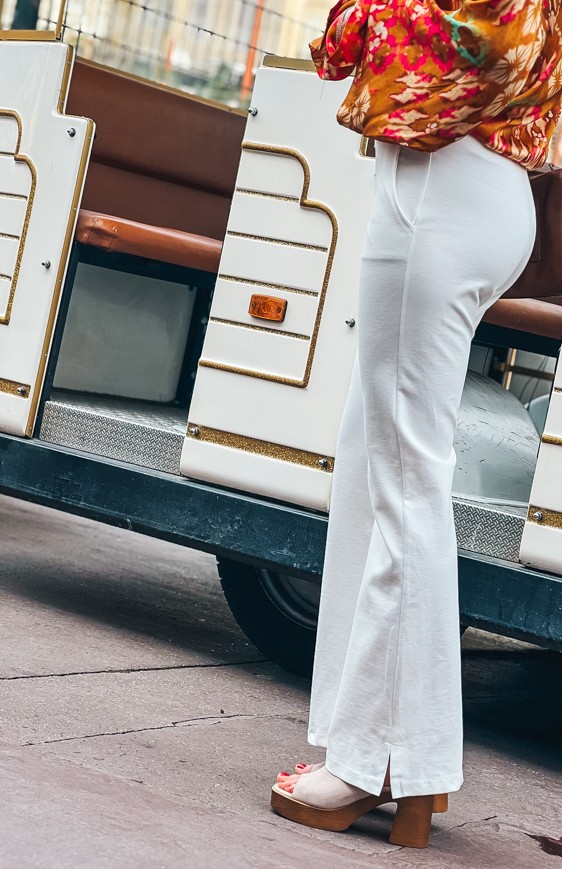 White FRED trousers