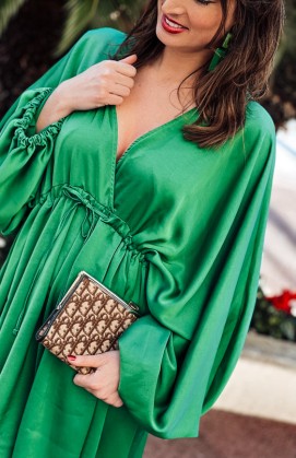 Green CORNELIA short dress