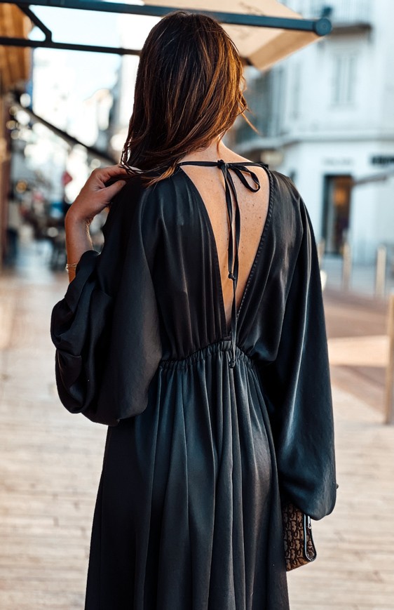 Black CORNELIA long dress