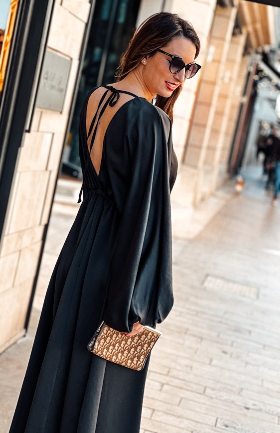 Black CORNELIA long dress