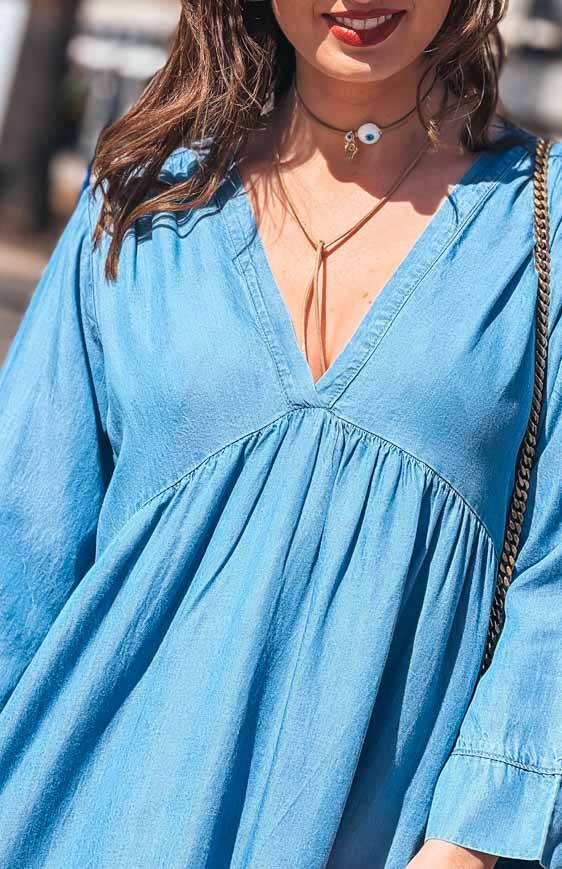 Light blue MAÏNA long dress