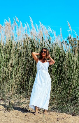 White LIO long dress