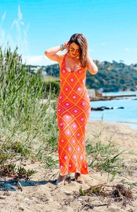 Orange BEACH long dress