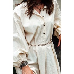 Robe TEHANIE longue beige