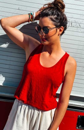 Red NAPOLI tank top