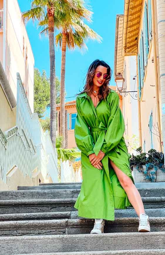 Robe SAKINA longue verte