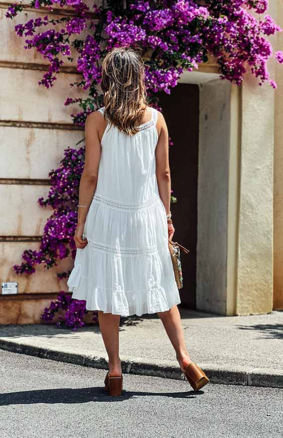 White DIANA short dress