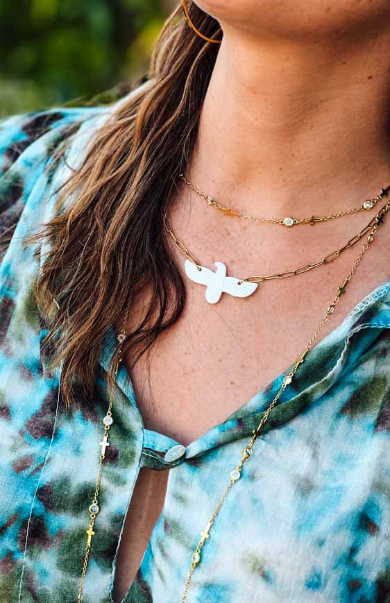 Collier BIRDY blanc