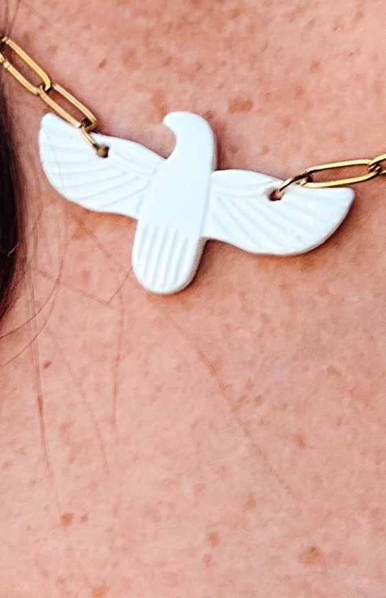 White BIRDY necklace
