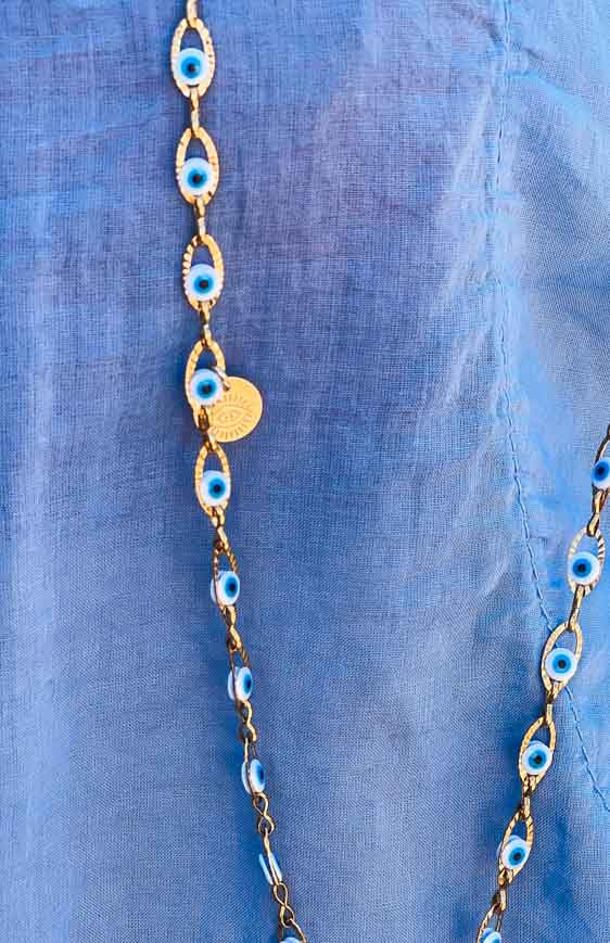 Blue MENCIA long necklace