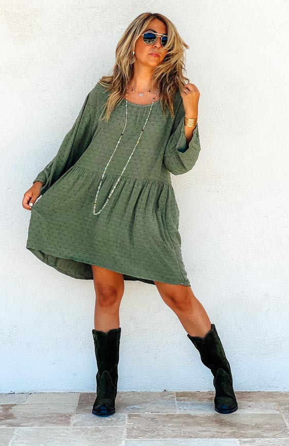 Khaki CALISTA Tunic