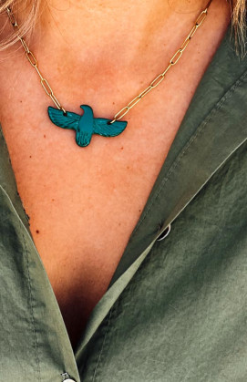 Collier BIRDY vert foncé