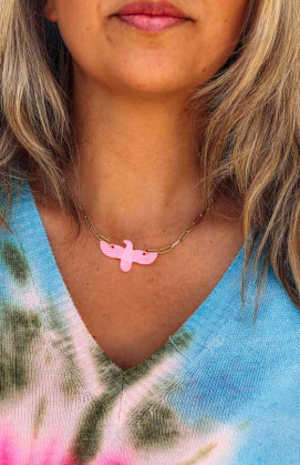 Collier BIRDY rose