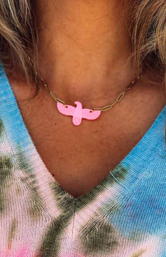 Pink BIRDY necklace