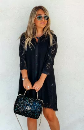 Robe HIPPIE courte noire