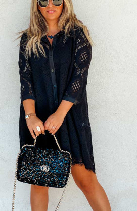 Black HIPPIE short dress