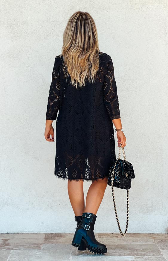 Black HIPPIE short dress